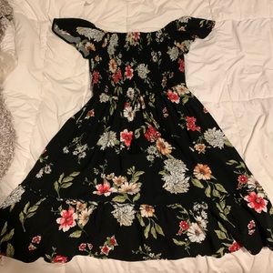 Black off-shoulder dress